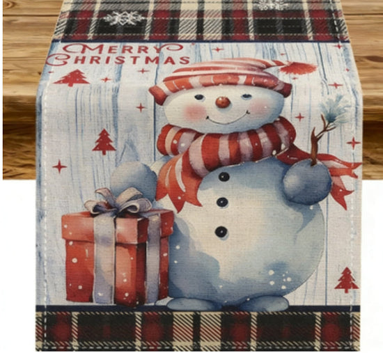 Christmasthemed Snowman Table MatFestive Christmas Table Decor