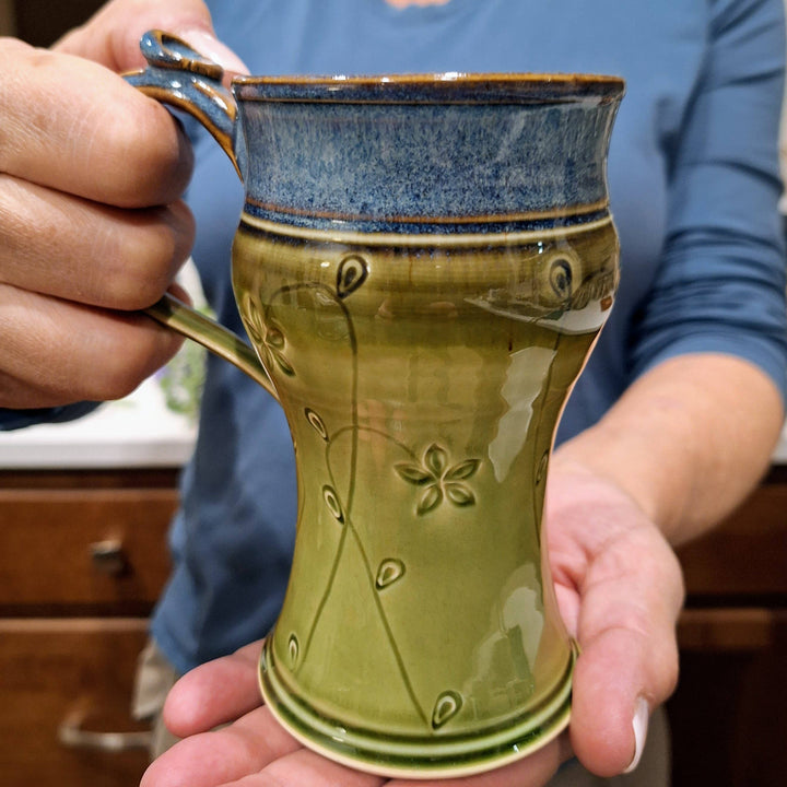 Handmade Stoneware Coffee Mug 10   oz to 12 oz Made to Order