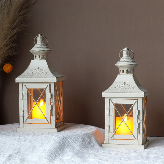 Set of 2 11''High Decorative Candle Lantern