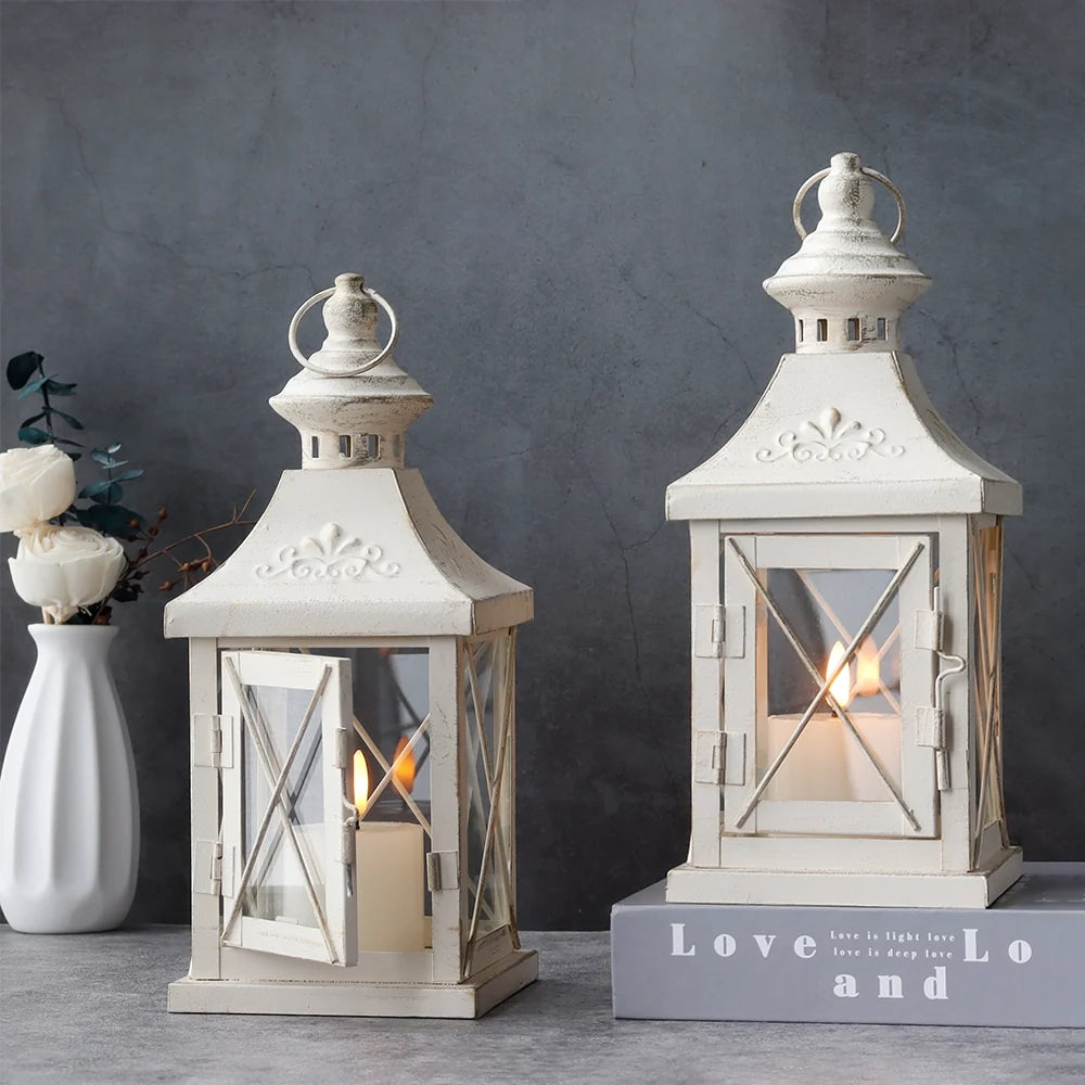 Set of 2 11''High Decorative Candle Lantern