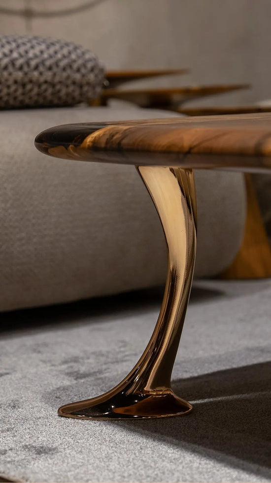 Luxury Epoxy Resin River Walnut Coffee Table | Osso Collection