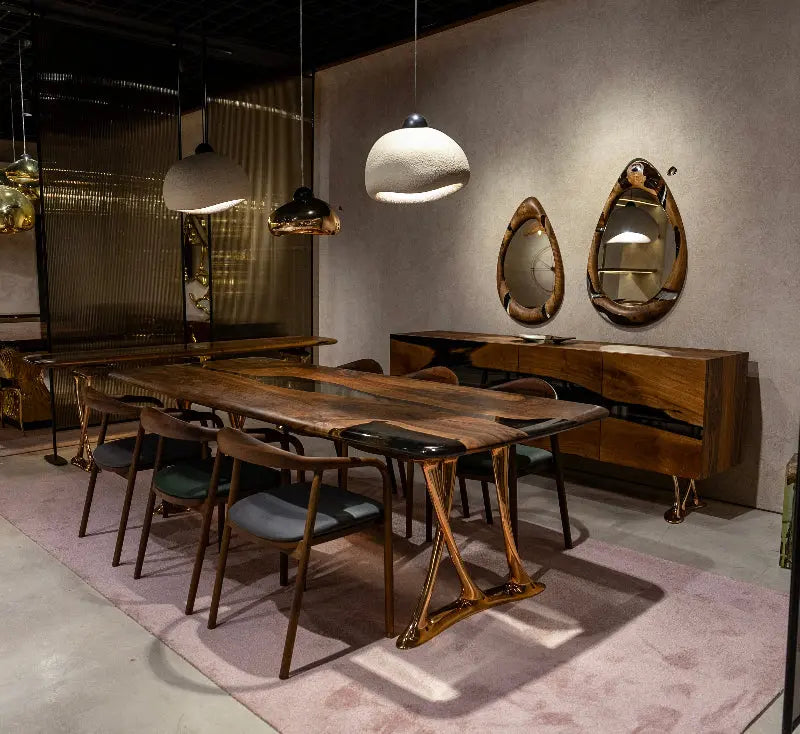 Custom Epoxy Resin Dining Room Table | Osso Dining Table