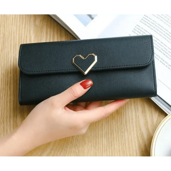 Durable Purses Luxury Love Heart Wallets For Ladies And Girls Smart Money Pocket, Card Holder Female Wallets And Phone Clutch Bag