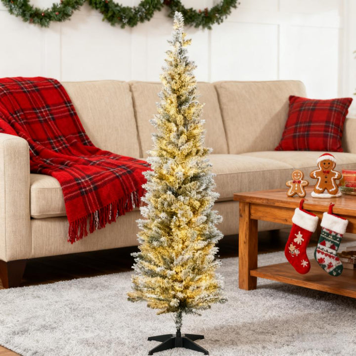 5ft Slim Artificial Christmas Tree, artificial Christmas tree for festive holiday home decor from Cedar & Spice Gifts