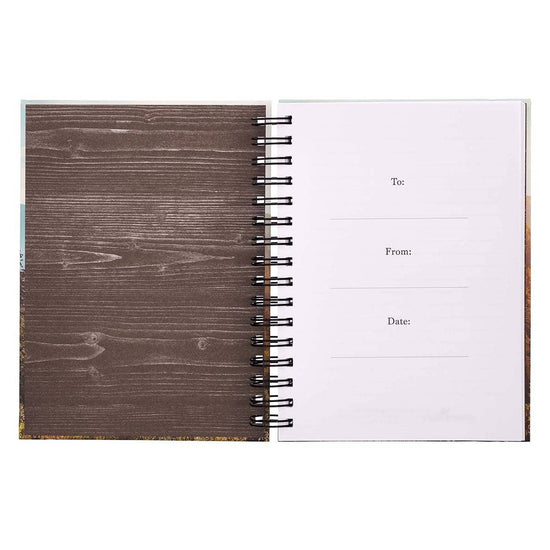 Be Strong and Courageous Large Wirebound Journal with Elasti