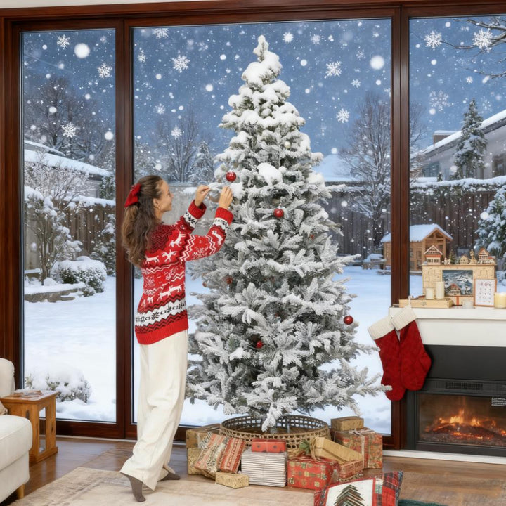 9 Ft Artificial Christmas Tree With Realistic Branches, artificial Christmas tree for festive holiday home decor from Cedar & Spice Gifts