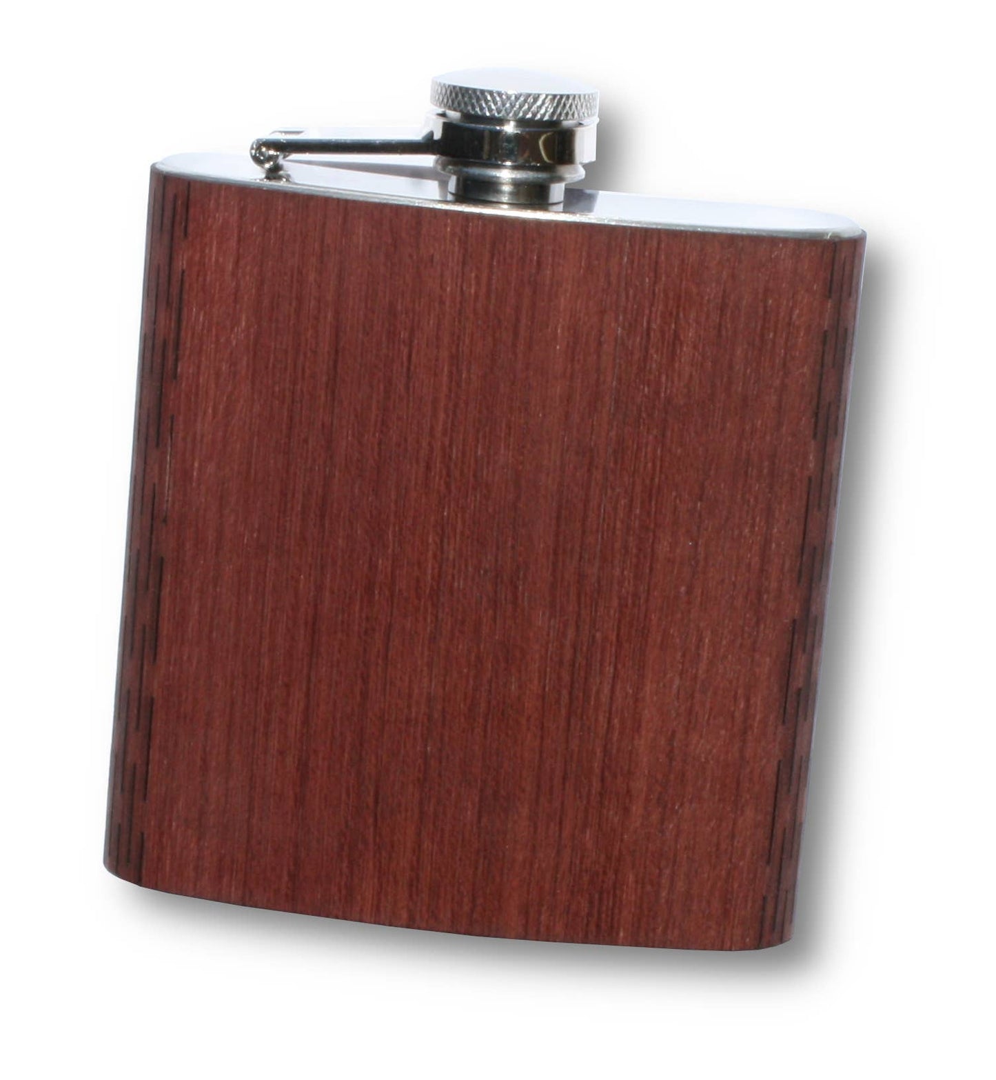 6 oz. Wooden Hip Flask – Real Wood Wrapped Stainless Steel Flask, Handcrafted in the USA