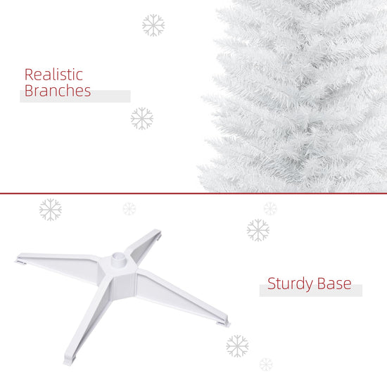 HOMCOM 7' Artificial Pencil Christmas Tree
