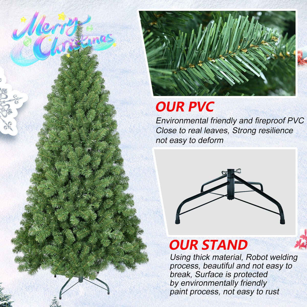 7.5ft Christmas Tree with Memory Wire