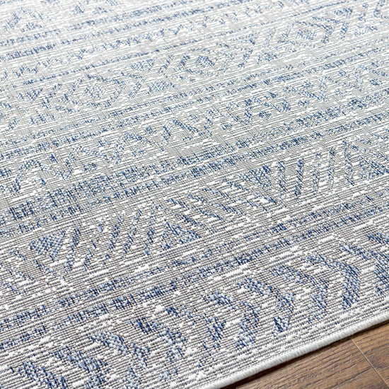 Novato Gray All Over Pattern Performance Outdoor Rug - Clearance