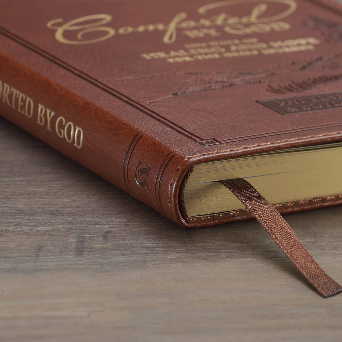 Devotional Comforted by God Faux Leather