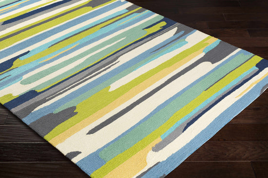 Ephrata Colorful Blue Outdoor Rug - Clearance