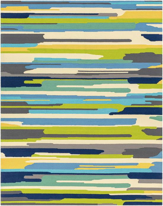 Ephrata Colorful Blue Outdoor Rug - Clearance