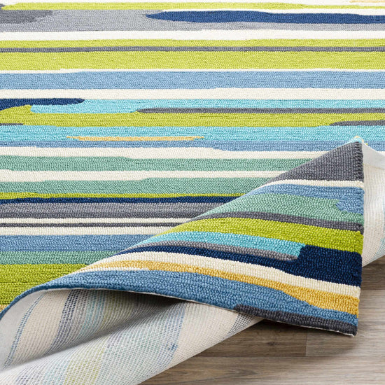 Ephrata Colorful Blue Outdoor Rug - Clearance