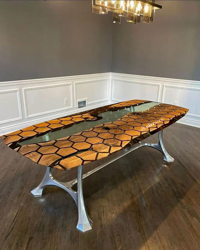 Hexagon Resin Dining Table