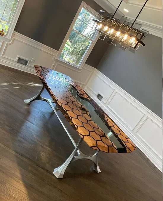 Hexagon Resin Dining Table