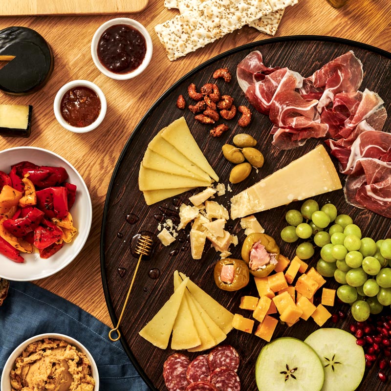 Extravaganza Cheese & Charcuterie Gourmet Gift Crate, cheese and charcuterie gift for entertaining and food lovers