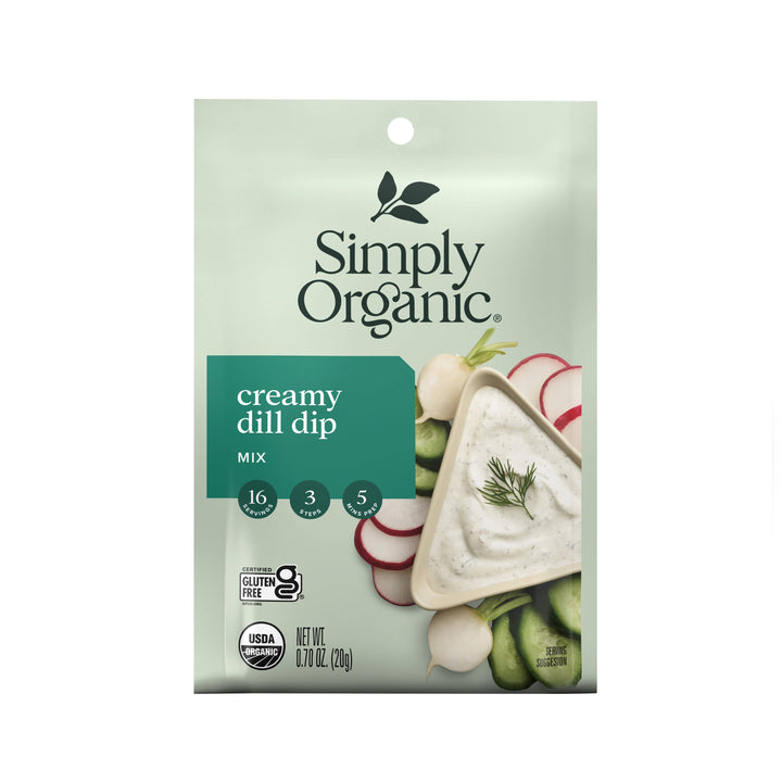 Creamy Dill Dip Mix, Certified Organic, Gluten-Free, 0.7 Oz