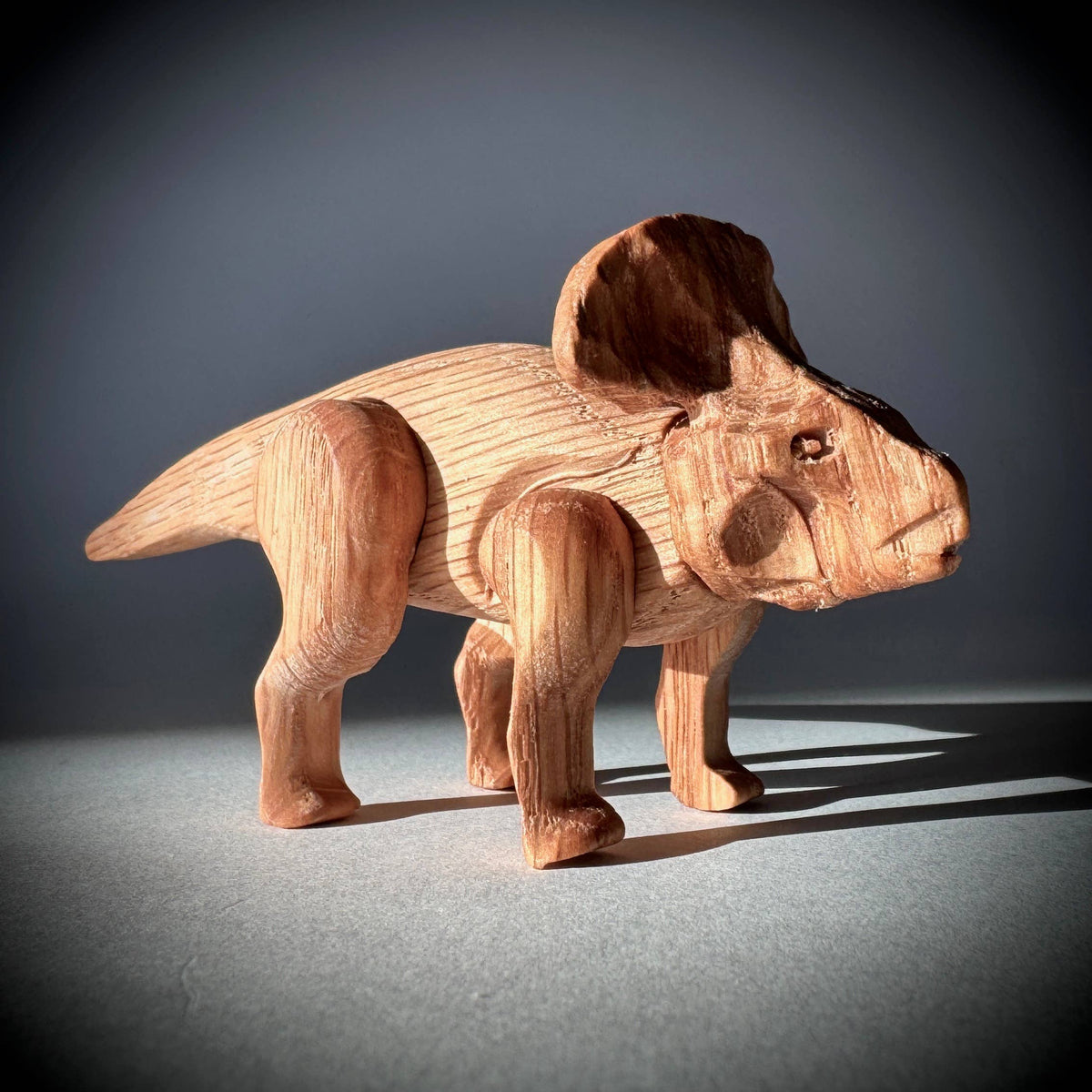 Wooden Protoceratops Dinosaur with Magnetic Joints