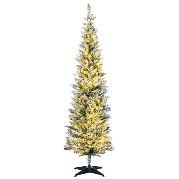 HOMCOM 5' Tall Pre-Lit Slim Noble Fir Artificial Christmas Tree, artificial Christmas tree for festive holiday home decor from Cedar & Spice Gifts