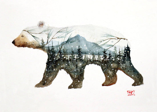5 x 7" Greeting Card  'FOREST BEAR'