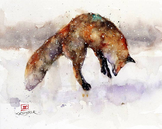 5 x 7" Greeting Card  'JUMPING FOX'