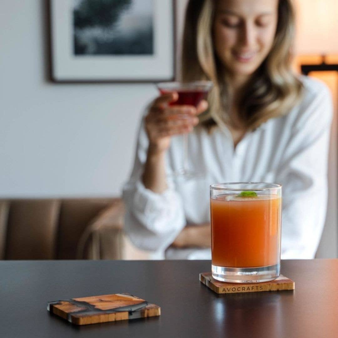 Avocrafts Handcrafted Cedar Coasters