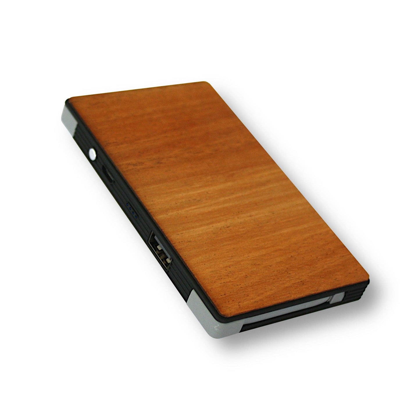 Slim Dual Wooden Power Bank – Ultra-Slim Portable Charger with Dual USB Output