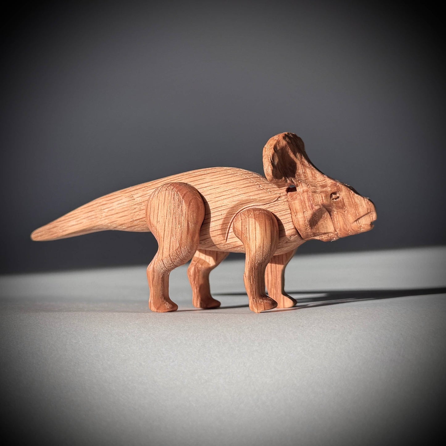 Wooden Protoceratops Dinosaur with Magnetic Joints