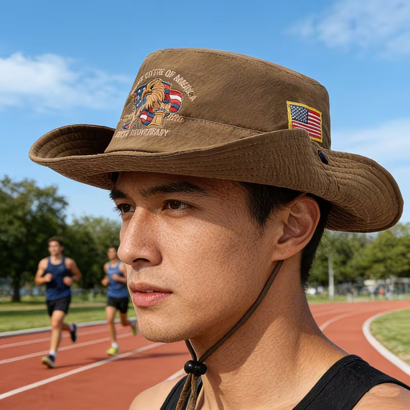 USA 250th Anniversary Fisherman’s Hat – Patriotic Eagle Bucket Hat | Adjustable Wide Brim Sun Hat (Unisex)