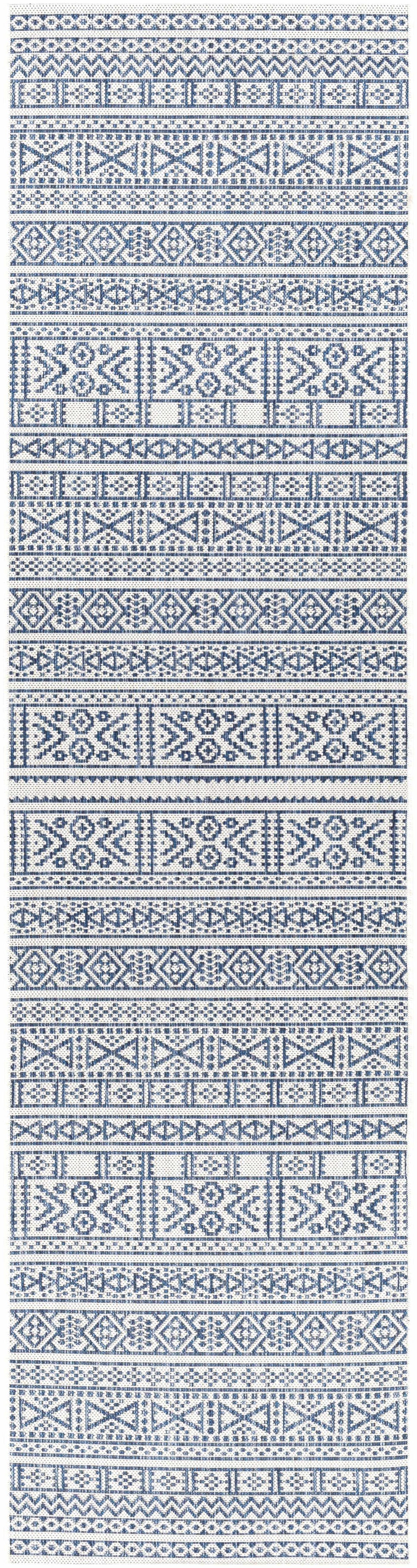 Freshwater White&Blue Outdoor Rug - Clearance