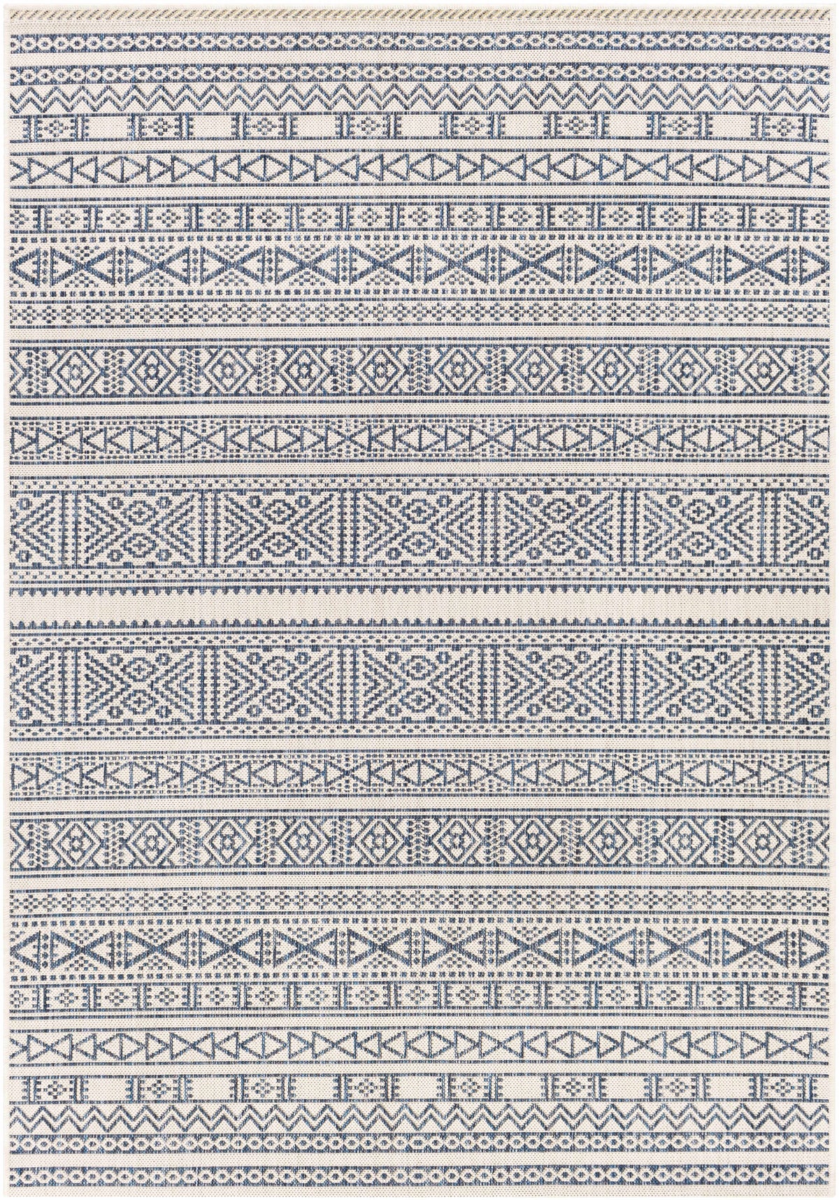 Freshwater White&Blue Outdoor Rug - Clearance