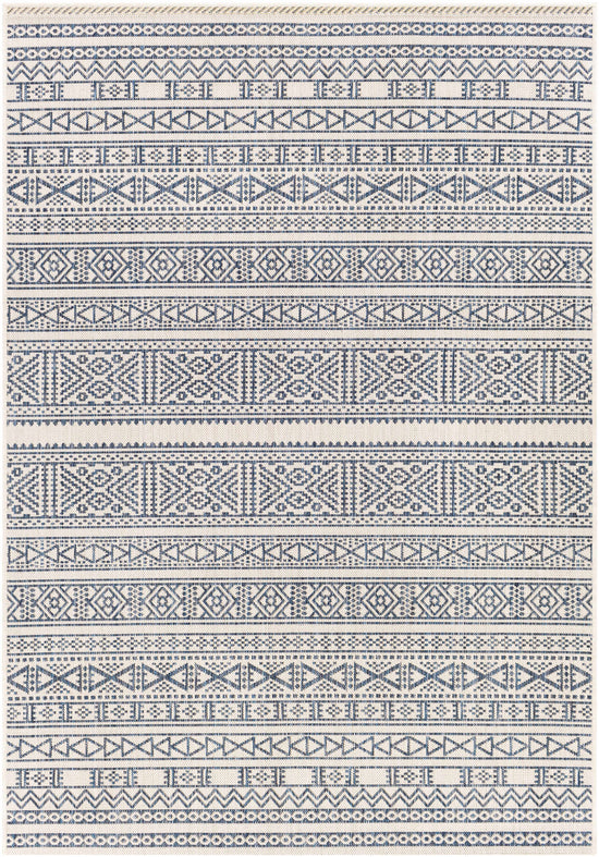 Freshwater White&Blue Outdoor Rug - Clearance