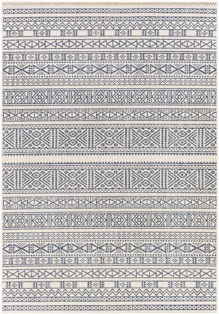 Freshwater White&Blue Outdoor Rug - Clearance