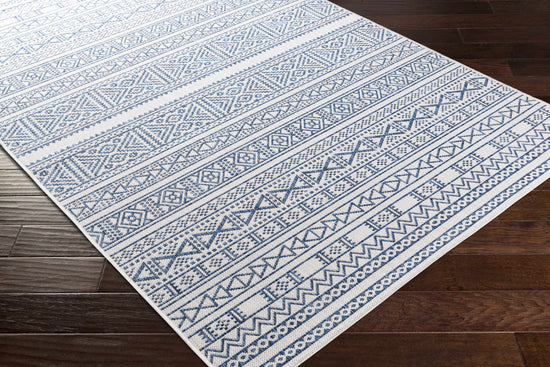 Freshwater White&Blue Outdoor Rug - Clearance