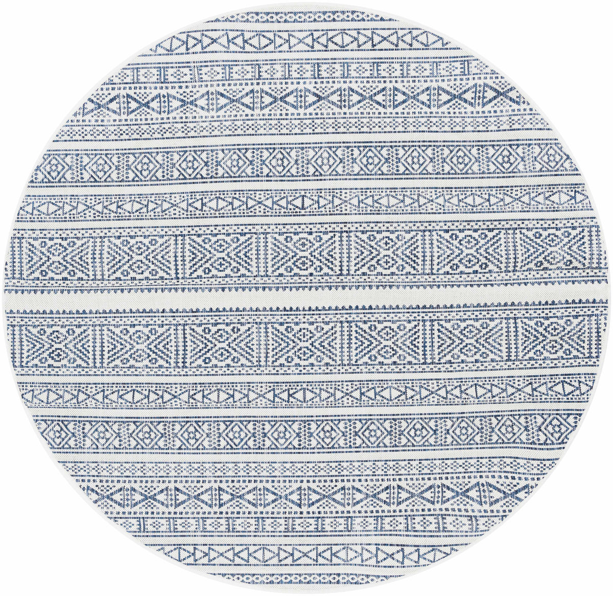 Freshwater White&Blue Outdoor Rug - Clearance