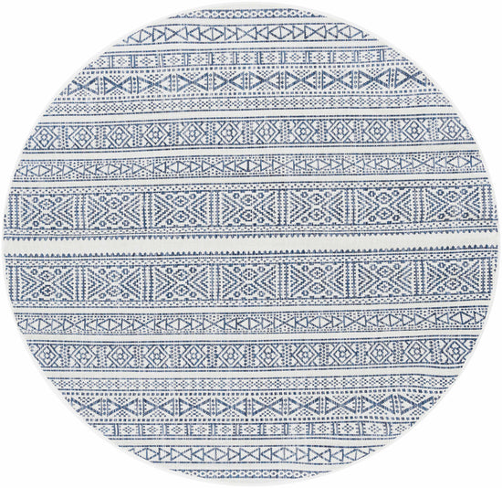 Freshwater White&Blue Outdoor Rug - Clearance