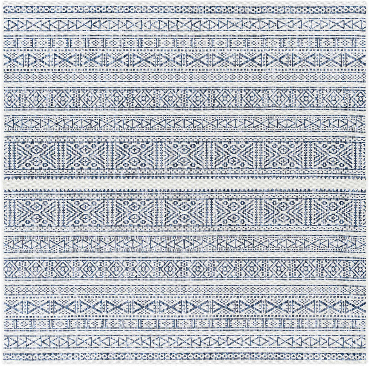 Freshwater White&Blue Outdoor Rug - Clearance