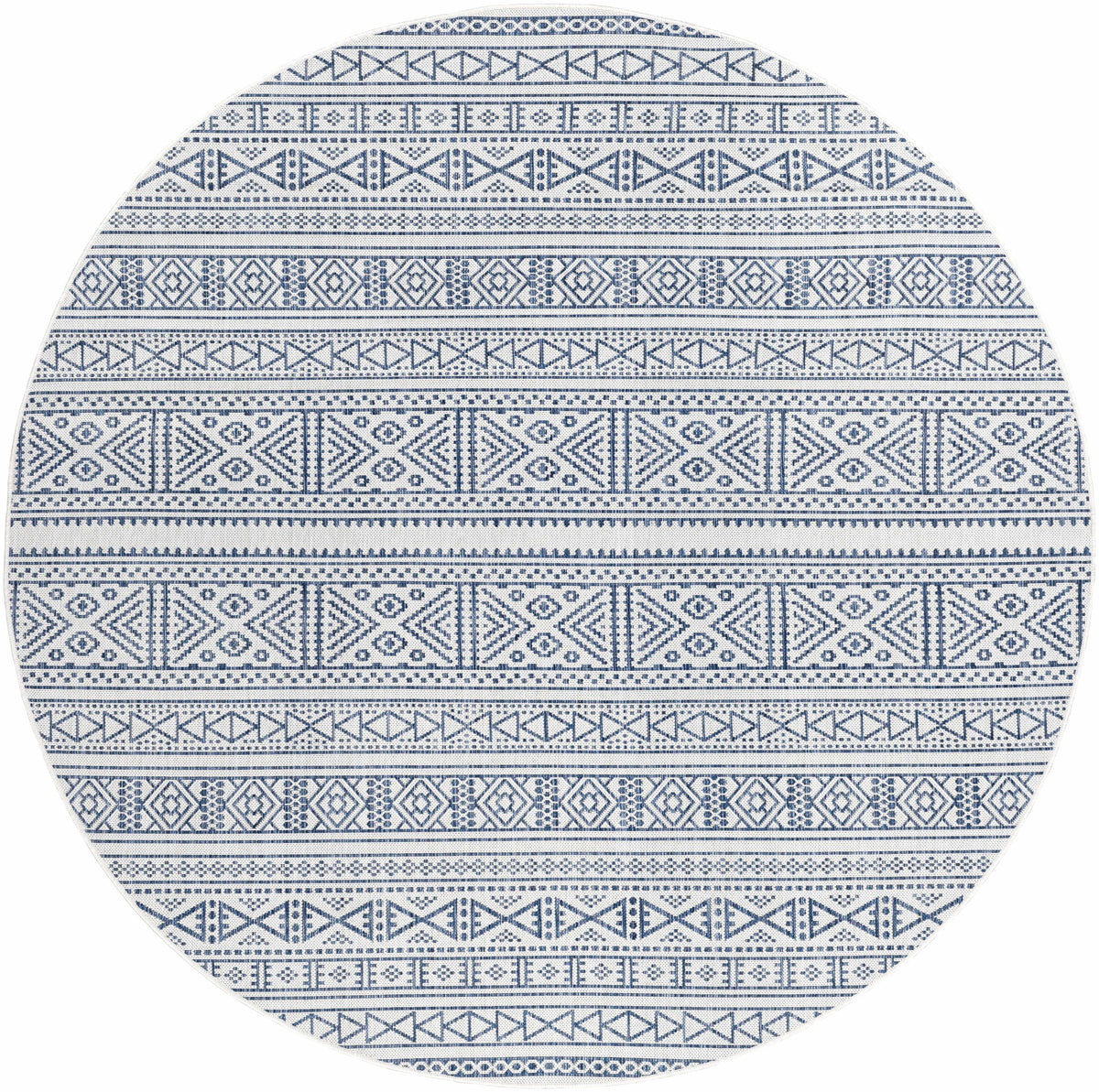 Freshwater White&Blue Outdoor Rug - Clearance