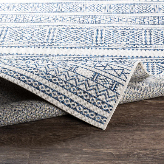 Freshwater White&Blue Outdoor Rug - Clearance