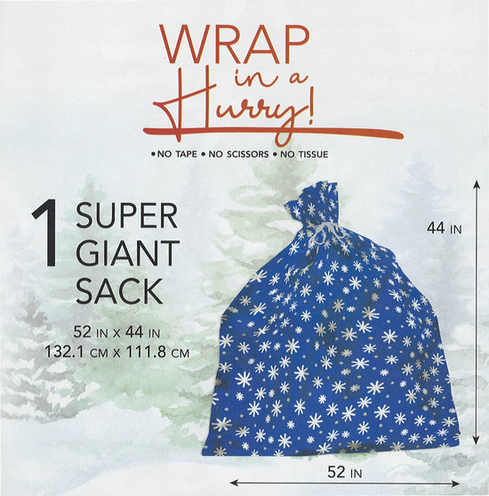 GIANT Gift Bag - Blue Snowflakes