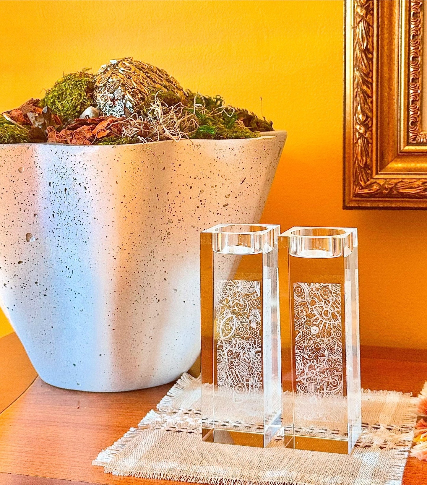 Crystal Tealight Candlesticks