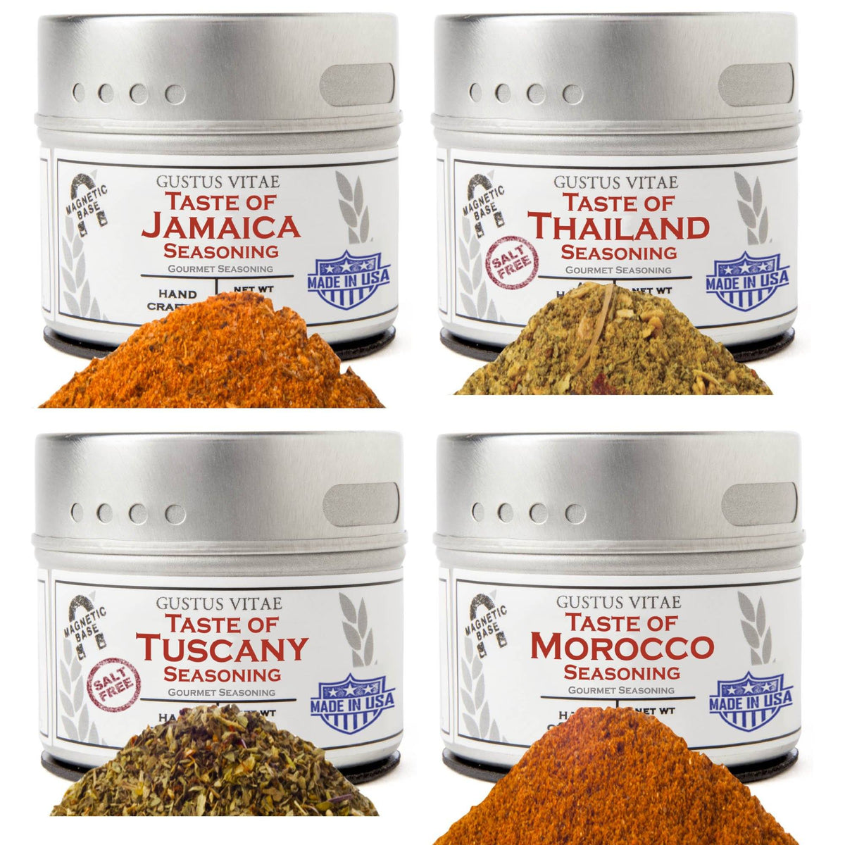 Small-Batch Gourmet Seasoning Gift Set – Global Foodie Collection – 4 Tins