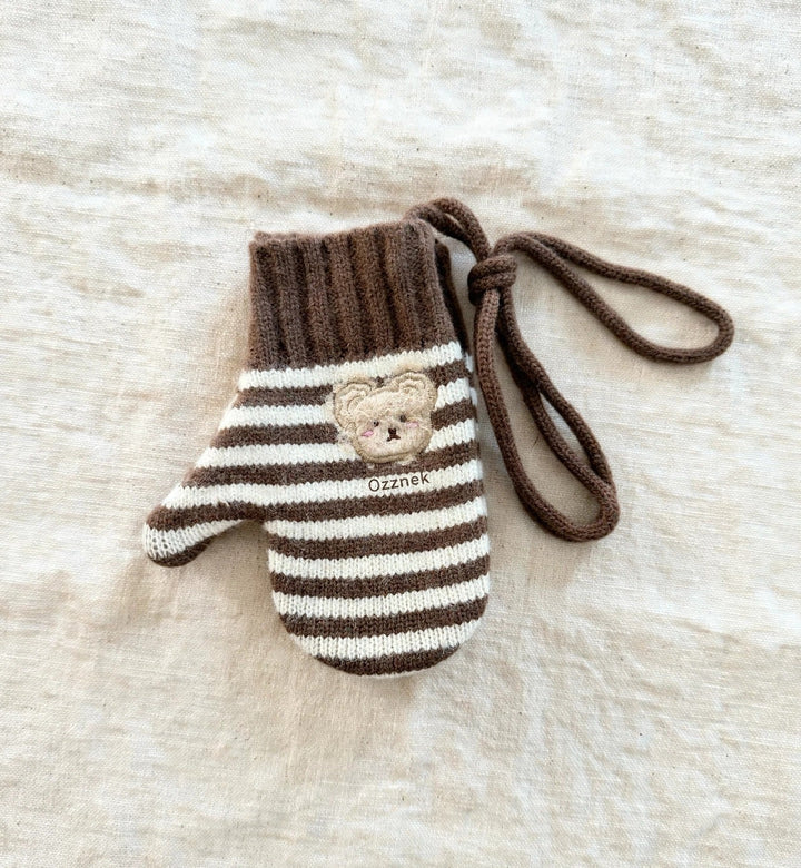 Kids Winter Gloves with String | Warm Toddler Mittens 2-5Y