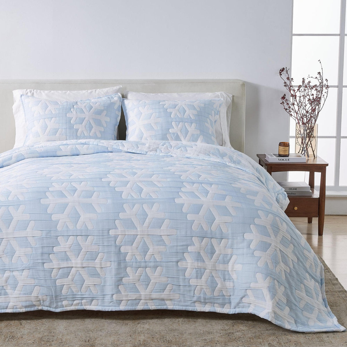 Matelassé Snowflake Quilt Set - Nino Collection