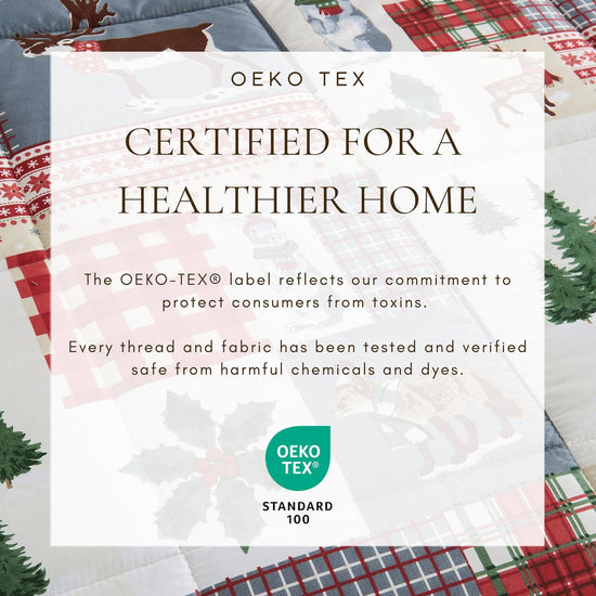 Reversible Christmas Comforter and Sham Set - Holiday / Lodge Odette Collection