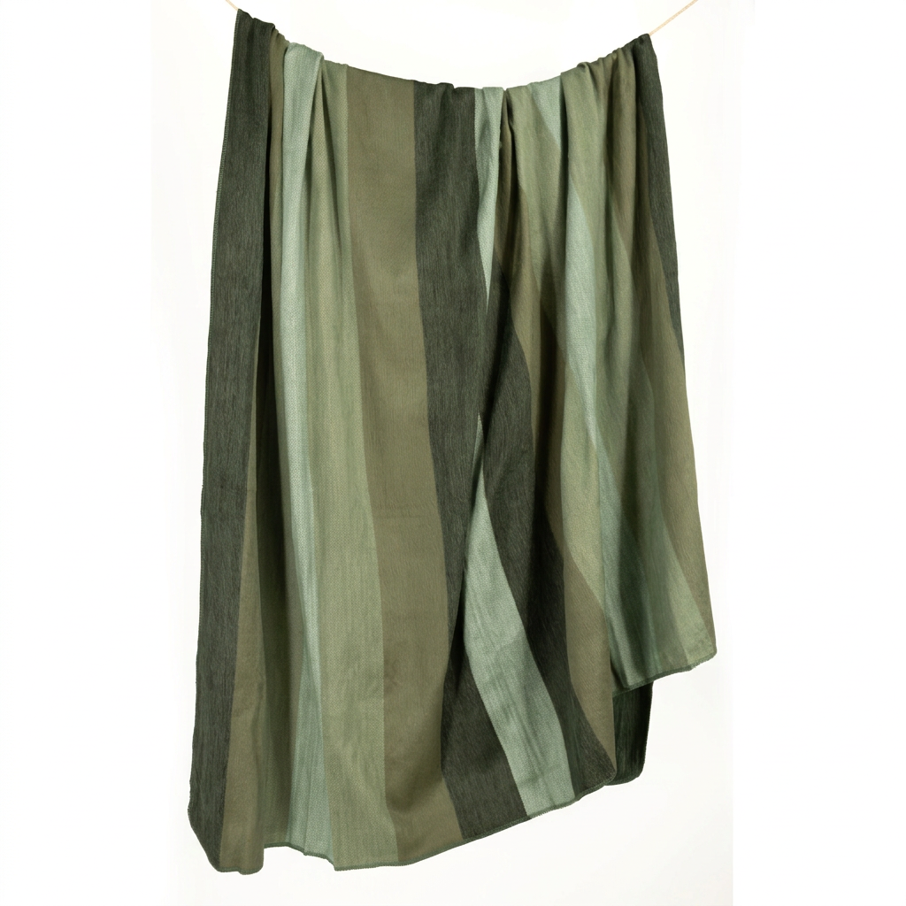 Handwoven Alpaca Throw Blanket | Lustrous Sage & Green | Nawi Collection