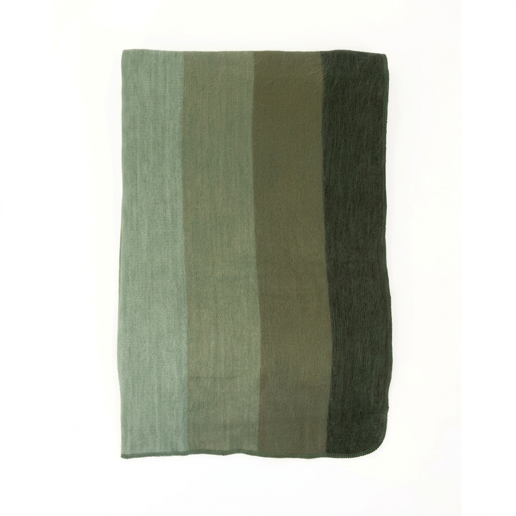 Handwoven Alpaca Throw Blanket | Lustrous Sage & Green | Nawi Collection