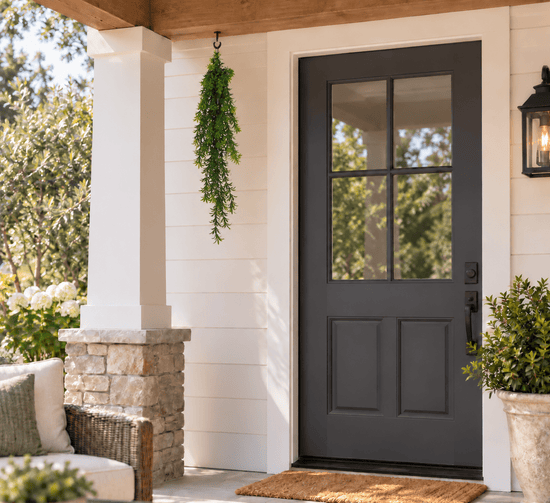 Willow Leaf Garland Artificial Hanging Bush 7.1×30in – NFPA 701 Certified – UV Resistant