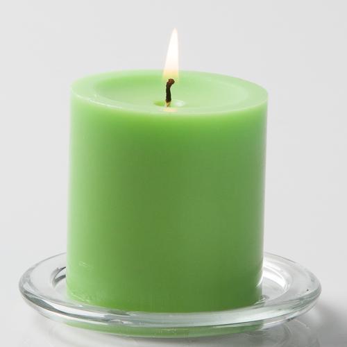 Pillar Candle 3in - Light green